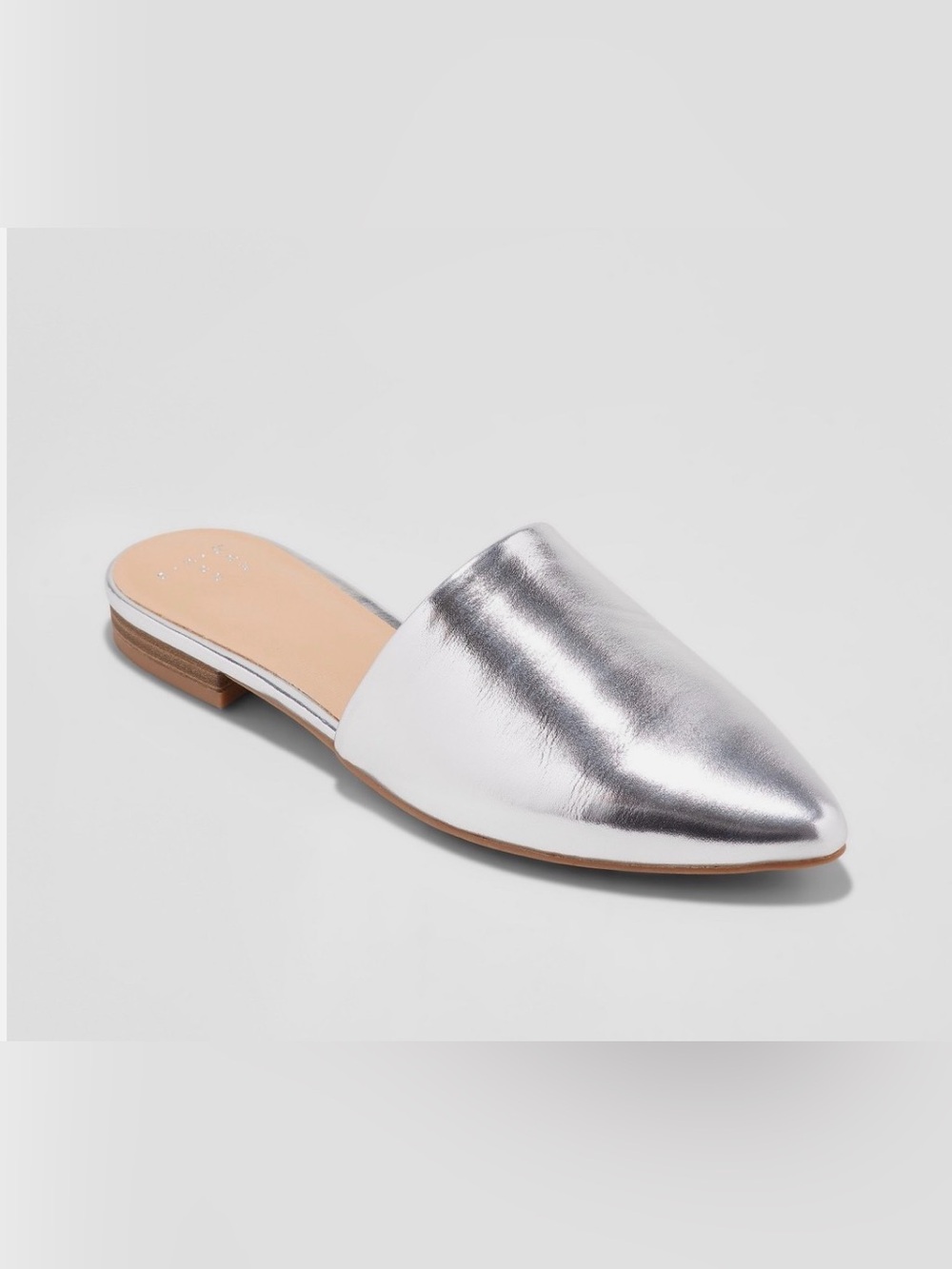 A New Day Chrome Silver Mules